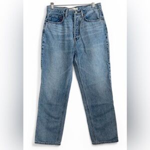 Denim Forum Size 28 By Aritzia The Joni High Rise Loose 29L Jeans Light Wash